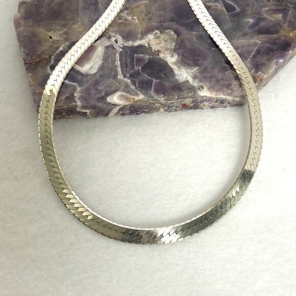 Sterling Silver 925 Italy 6.5MM Wide 16" Italian Herringbone Chain 23g - Picture 9 of 16